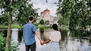 Julia Kivela Savonlinna Couple Lake Castle 1600x900